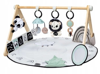 TINY LOVE gimnastyka mata edukacyjna drewniany stojak zabawa