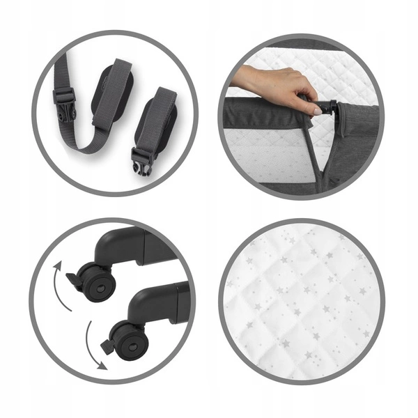 KIDWELL łóżeczko turystyczne dostawne SNUZZY + MATERAC 3w1