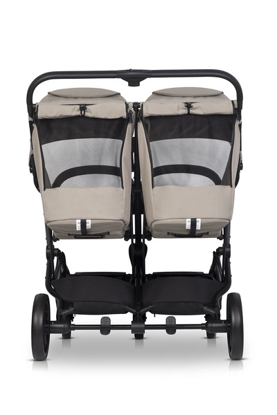 EURO-CART wózek bliźniaczy ECHO podwójny 2 pokrowce + folia do 22kg + gondola