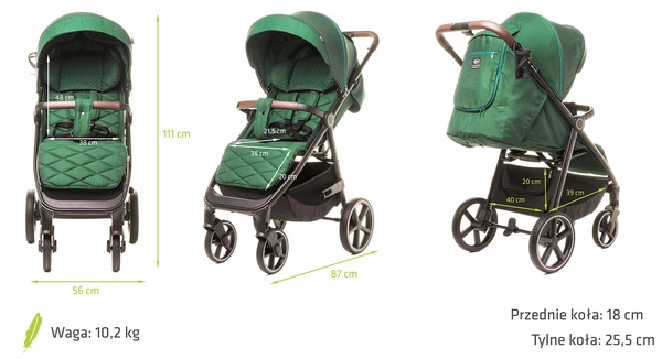 4BABY Stinger PRO Wózek spacerowy lekki składany + torba