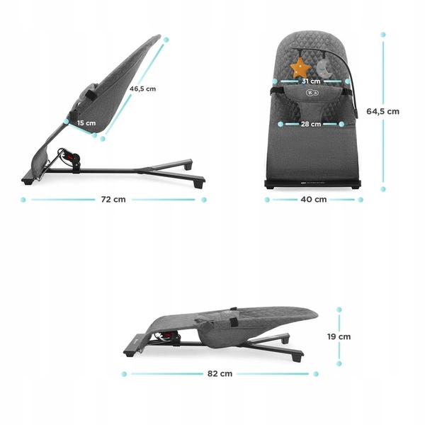 Kinderkraft MIMI Leżaczek bujaczek dla niemowląt