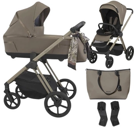 ESPIRO MILOO Wózek spacerowy spacerówka gondola 2w1 + adaptery do fotelika