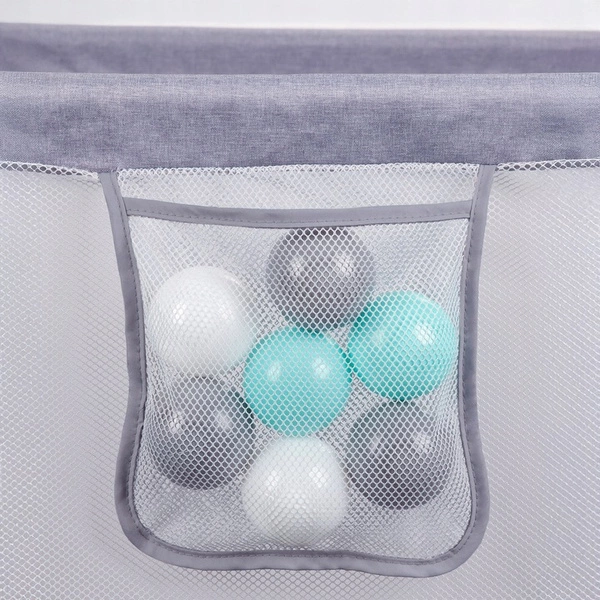 Duży kojec plac zabaw Kidwell FANKO Gray 134 x 134 cm kwadratowy