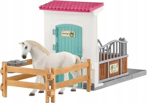 SCHLEICH Horse Club 42569 ZAGRODA DLA KONI + koń