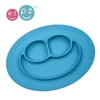 EZPZ - Silikonowy talerzyk z podkładką mały 2w1 Mini Mat niebieski