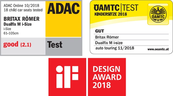 BRITAX ROMER Dualfix M i-size Fire Red obrotowy fotelik 61-105cm