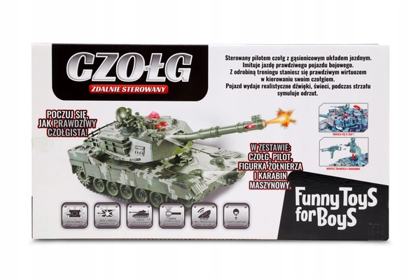 CZOŁG Zdalnie Sterowany duży czołg R/C dźwięk