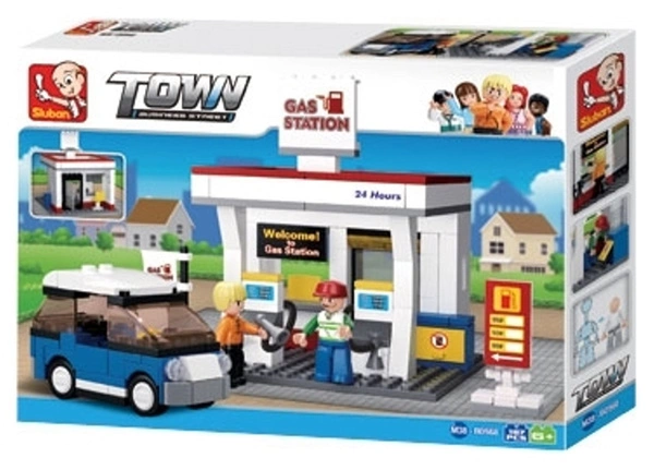 SLUBAN KLOCKI CITY STACJA PALIW BENZYNOWA SAMOCHÓD