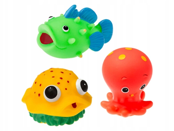 TULLO Zwierzątka Morskie Do Kąpieli 3szt Piszczące