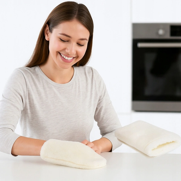 Raypath 141 Rękawica czyszcząca Biała M powierzchnie na Mokro z nanosrebrem ECO