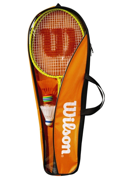 WILSON Junior Badminton Zestaw dla 2 osób / dzieci: 2 Rakietki + 2 lotki + pokrowiec