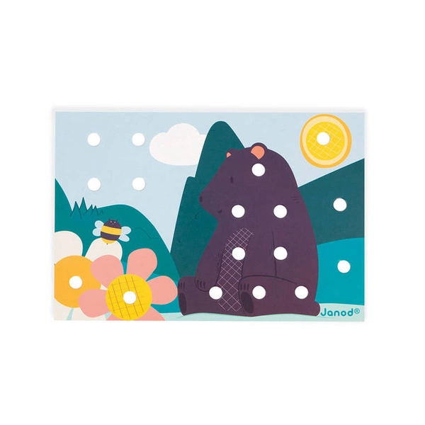 Janod - Układanka pierwsza drewniana mozaika 2+