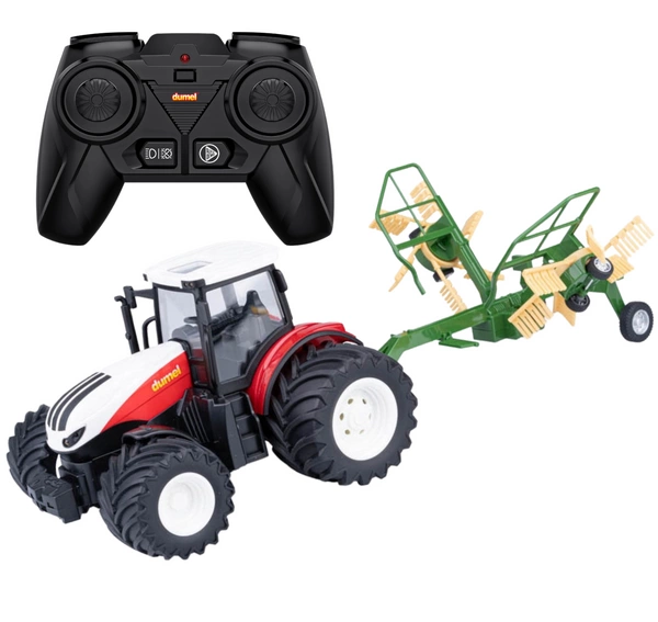DUMEL agro pojazd Traktor RC + zgrabiarka pilot