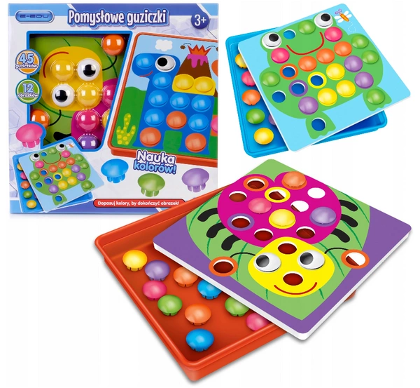 POMYSŁOWE GUZICZKI UKŁADANKA GUZICZKOWA MOZAIKA