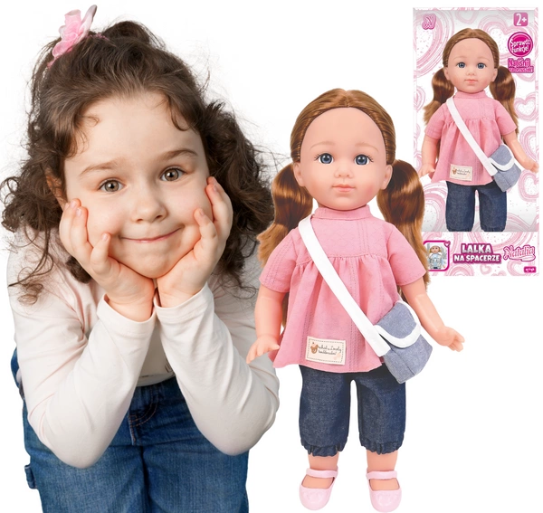 Lalka Natalia tunika różowa 36cm mówi po polsku idealna dla dziewczynki
