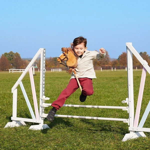 Hobby Horse A4 Koń na kiju Hoppihorse z lejcami akcesoria w zestawie