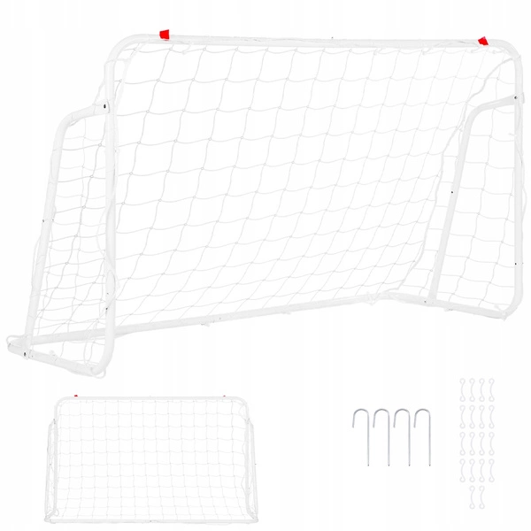 NILS bramka piłkarska dla dzieci metalowa do piłki nożnej z siatką 150x90x60cm