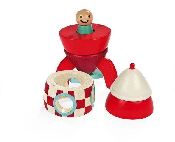 Janod - Rakieta drewniana magnetyczna