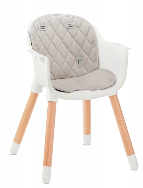 Baby Tiger Krzesełko do karmienia drewniane TINI Grey