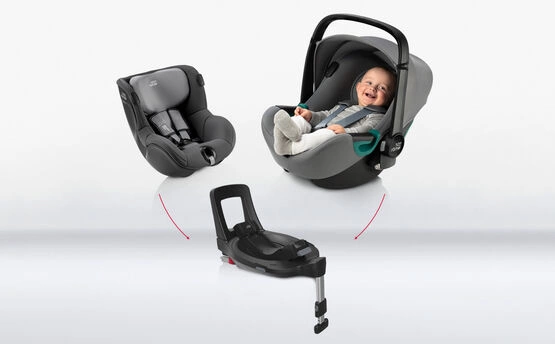 BRITAX ROMER Baby-Safe iSense Atlantic Green nosidełko + Dualfix iSense Atlantic Green fotelik + baza flex 3w1 zestaw