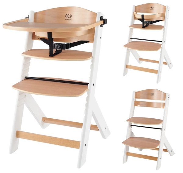 Kinderkraft ENOCK Krzesełko do karmienia drewniane