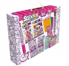 Scentos Pachnący Zestaw Walizka Do Pokolorowania Fioletowa Kredki Dłogopisy