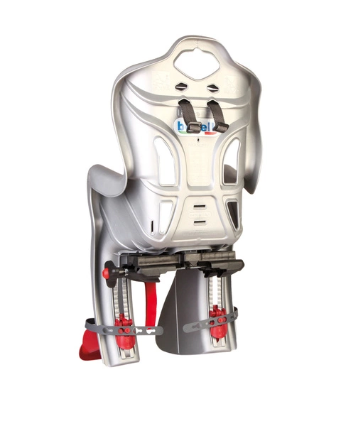 BELLELLI B-One Clamp fotelik rowerowy na bagażnik srebrny