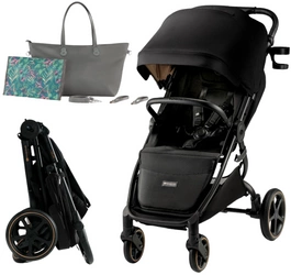 KINDERKRAFT MITZY WÓZEK SPACEROWY do 22kg Duże amortyzowane koła + torba