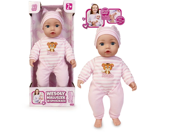 Lalka NATALIA Niemowlak Bobas bobasek 43CM ubranko czapeczka