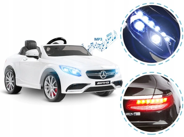 Mercedes-Benz S63 AMG auto pojazd na akumulator pilot 2 silniki