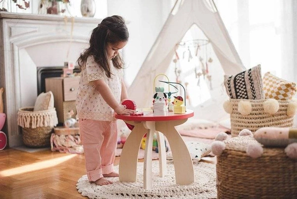 Janod - Stolik edukacyjny duży drewniany Baby Forest