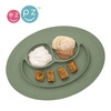 EZPZ - Silikonowy talerzyk z podkładką mały 2w1 Mini Mat oliwkowy