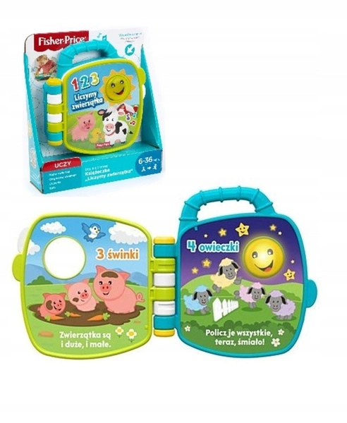 FisherPrice Książeczka Liczymy zwierzątka UCZY 6m+