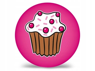 Piłka gumowa babeczka różowa dla dziecka dzieci 23cm