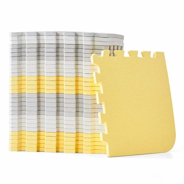 Kinderkraft LUNO Duża Mata Piankowa Puzzle Yellow