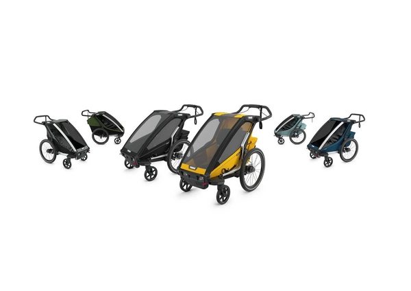 Przyczepka rowerowa dla dziecka - THULE Chariot Lite 2 - Agave-Black