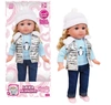 Urocza LALKA NATALIA w srebrnej kamizelce interaktywna po polsku 36CM Mówi pl 3+