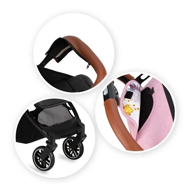 MoMi ESTELLE wózek spacerowy spacerówka lekki mały walizka