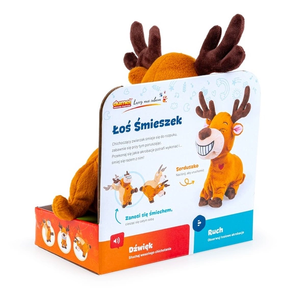 DUMEL ŁOŚ ŚMIESZEK zabawka interaktywna wydaje dźwięk dla dzieci 2 LATA +