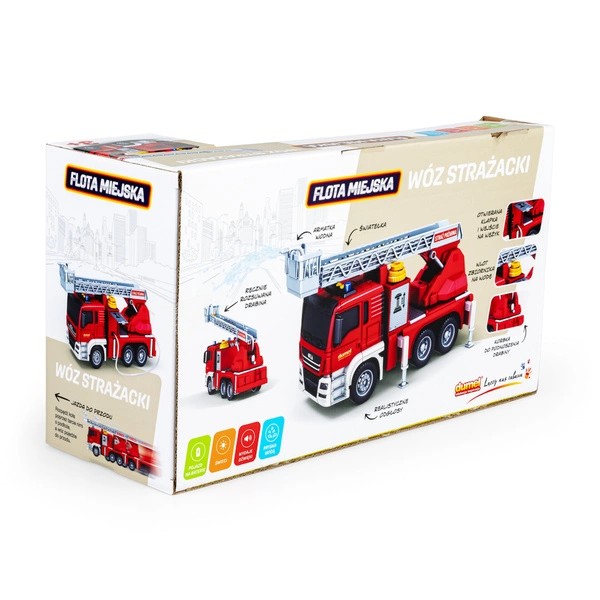 DUMEL WÓZ STRAŻACKI pojazd na wodę z drabiną odgłosy armatka wodna 30904