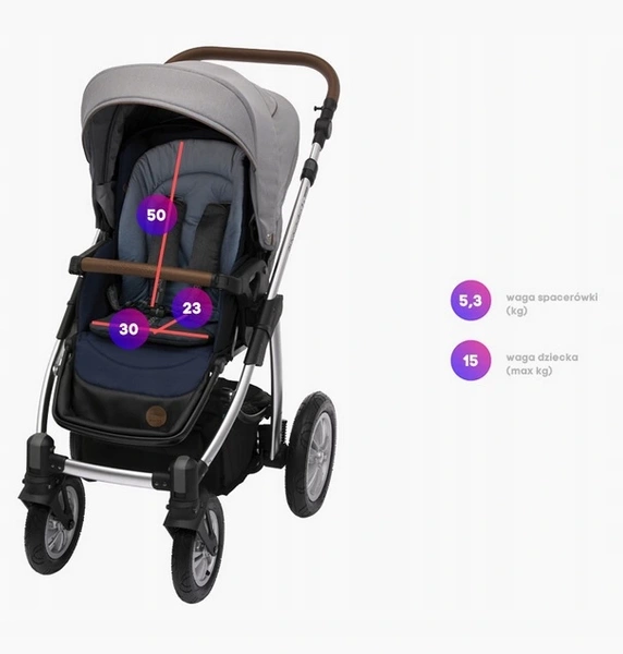 BABY DESIGN Dotty Wózek gondola spacerówka lekki