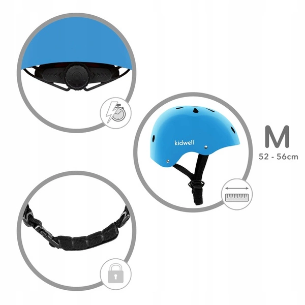 KASK ochronny Kidwell ORIX II Blue Niebieski M rower hulajnoga dla dziecka