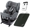 RECARO Salia i-Size Prime Silent Grey fotelik samochodowy obrotowy <105cm + Easy Tech Alarm do fotelika + Mata ochronna pod fotelik