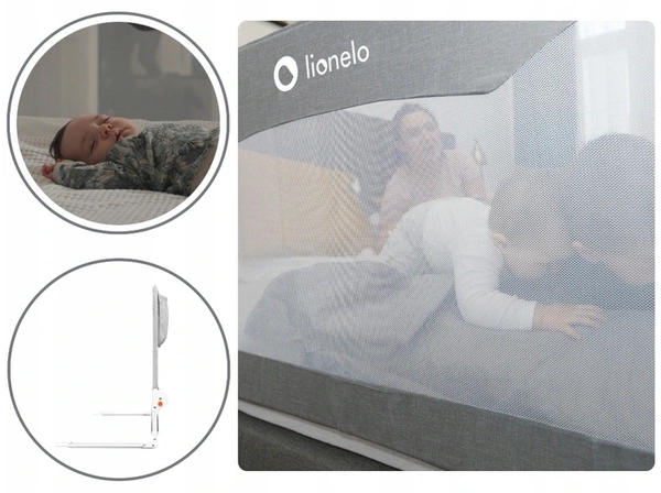 LIONELO HANNA barierka bramka ochronna łóżka 66cm