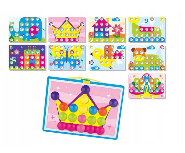 E-EDU układanka GUZICZKI księżniczki trening rączki