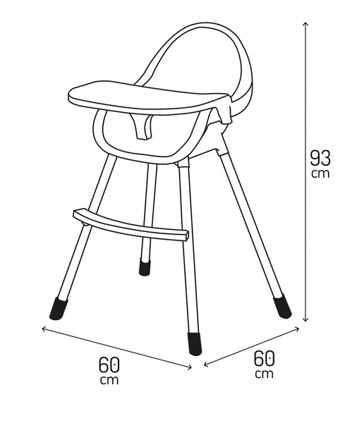 MOMI REKI Krzesełko krzesło do karmienia dla dziecka