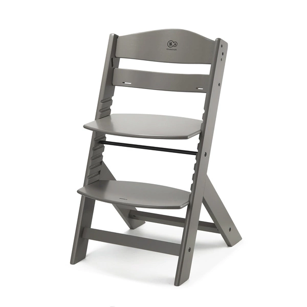 Kinderkraft ENOCK Krzesełko do karmienia drewniane brązowe