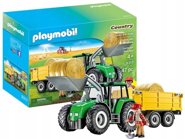 Playmobil 9317 Wielki traktor z przyczepą