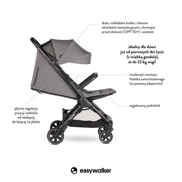 EASYWALKER Wózek Spacerowy JACKEY spacerówka lekki