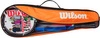 WILSON Badminton Zestaw dla 4 osób: Siatka Słupki 4 Rakietki